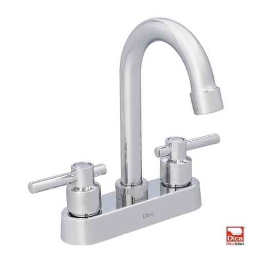 [0505F4032] MEZCLADORA ECOLOGICA PARA LAVABO CUELLO ALTO CROMO 4032 DICA